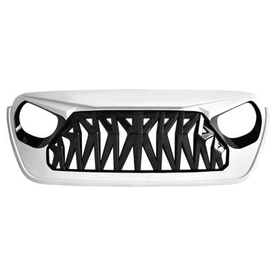 China Shark Durable ABS Plastic Material White And Black Grill For 18-22 Jeep Wrangler JL And Gladiator JT Without TrailCam for sale