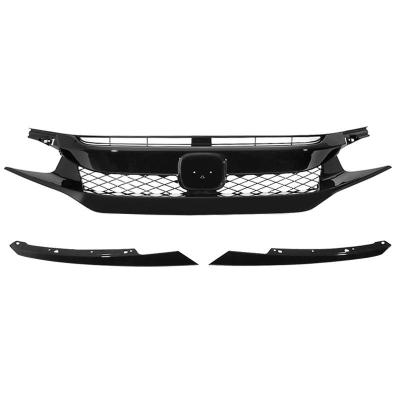 China Durable ABS Plastic Material Type R Style Grill For 16-18 Honda Civic Sedan / Hatchback for sale