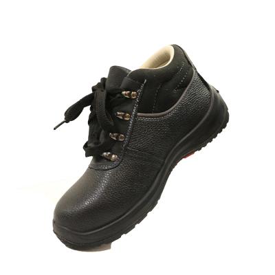 China Steel Toe Zhong Bang Black Leather Shoes Non Slip Steel Toe Work Shoes Diamond Anti Piercing Safety Shoes for sale