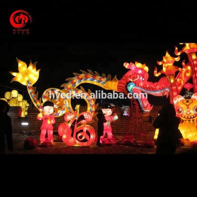 China Festival Decoration 2018 New Year Big Dragon Boats Lanterns For Sale for sale