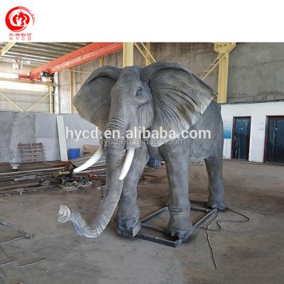 China Life Size Animatronic Theme Park Outdoor Playground Elephant Statue for sale