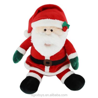 China Plush Christmas Santa Claus Plush Toy Musical Christmas Toy for sale