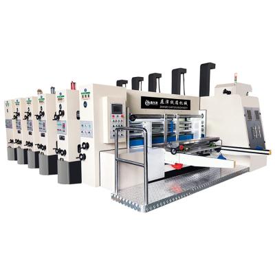 China Cardboard Flexo Corrugated Box Printing ZHANZE Z Series Semi-automatic Hot Selling Feeding Box Corrugated Forming Machine for sale