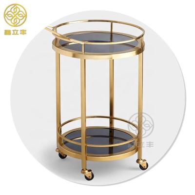 China Morden Coffee Table Guangdong Xinlifeng Factory Around Black Glass Side Top Coffee Table for sale