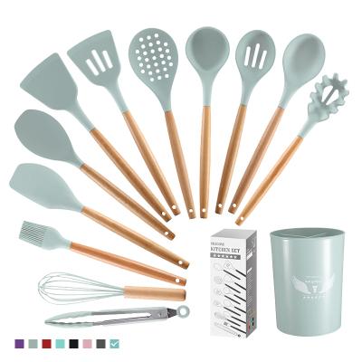 China 13pcs Sustainable High Quality Silicone Heat Resistant Nonstick Kitchenware Cooking Tools Utensil Baking Set for sale