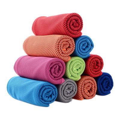 China Summer Viable Wholesale Water Absorption Cooling Gym Sports Silk Strong Towel for sale