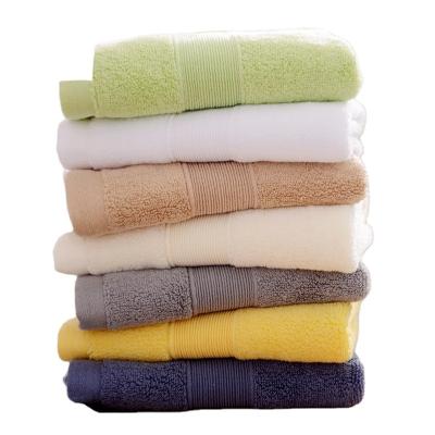 China Sustainable Factory Wholesale Hotel Costed Cotton Three Piece Towel Bath Towels Hand Towels 100% Cotton for sale