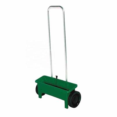 China 12 Liter Green Lawn Wholesale Garden Lawn Emission Seed Spreader Manual Fertilizer with Spreading Table for sale