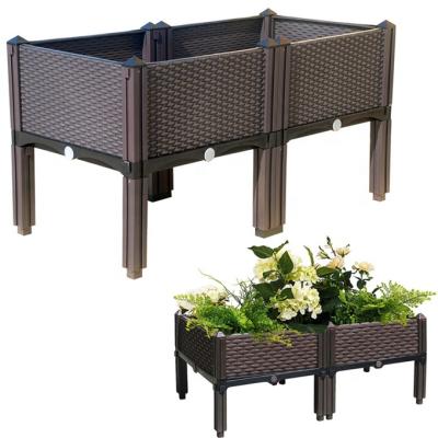 China Garden Elf-Watering Kit Indoor Outdoor Plastic Planter Bed Grow Box for Fresh Vegetables Herbs Flowers Succulents for sale