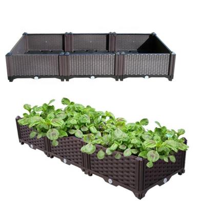 China Elf-Watering Garden Fencing Pots Grow Bed Flower Raised Bed For Plants Garden Grow Vegetable Box Flower Planting Pot for sale