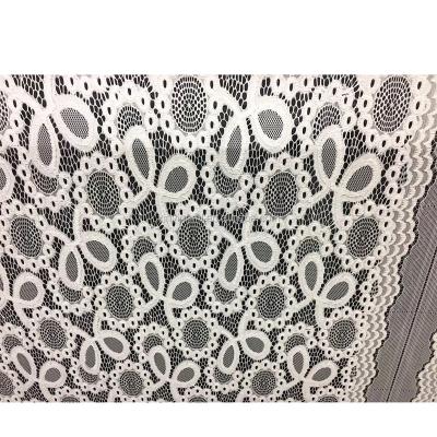 China Read to Ship single Color textronic 150 cm scalloped French floral stretch lingerie lace fabric Dubai African lace fabric for sale