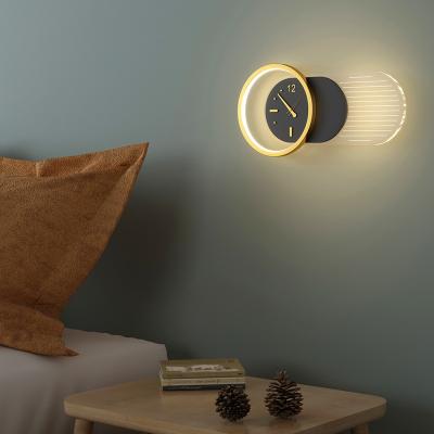 China LED Convenient Minimalist Wall Lamp For Living Room Bedroom Wall Light 16W White Black Lamp Indoor Modern Aisle Light for sale