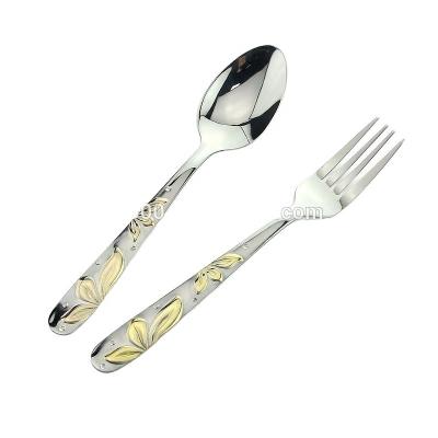 China Store/Supermarket Kids Plastic and Stainless Steel with Child Tableware and Cutlery Cartoon Spoon, Fork, Knife Cutlery Set for sale