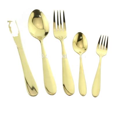 China Viable Stainless Steel Rose Gold Cutlery Set for sale