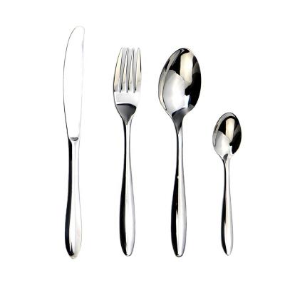 China Sustainable Classic Stainless Steel Flatware Set With Elegant Design Cubiertos De Acero Inoxidable Juego De Cubiertos for sale