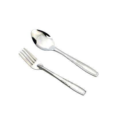 China Sustainable 303 Bulk Spoon And Fork Set Stainless Steel Sendok Garpu Set for sale