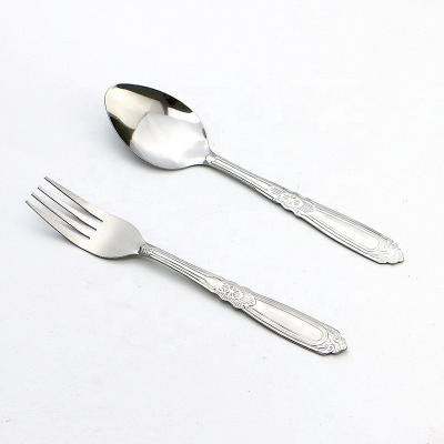 China Sustainable Kutsara Tinidor 12 Pcs Stainless Steel Spoon And Fork Set for sale