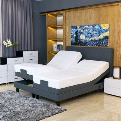 China Smart Adjustable Furniture Height (Height) Slot Adjustable Bed Frame Wire Or Wireless Electric Bed Frame for sale