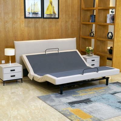 China Household (Height) Adjustable Bed Base Bedroom Furniture Smart Electric King Gold Queen Size Adjustable Bed for sale