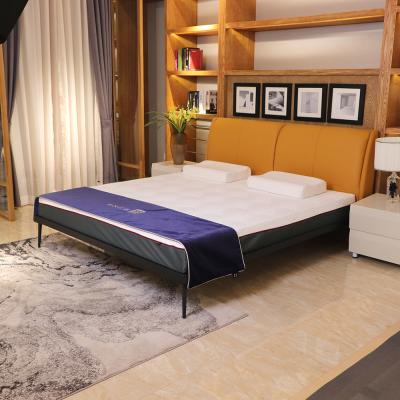 China Simple Design Roupa De Cama Wooden Removable Slat Bed Frame With Headboard for sale