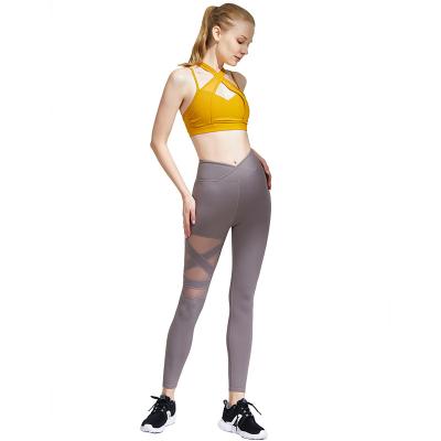 China Jogging Yoga Running Leggings Women Fitness Activewear Panties Sportswear Women Suits Anti-Wrinkle Yoga Movement Gym Two-Piece Set for sale