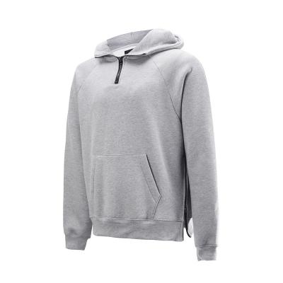 China high quality Anti-wrinkle casual street wear unisex oversized loose shoulder fleece 1/4 zipper unisex hooded for sale