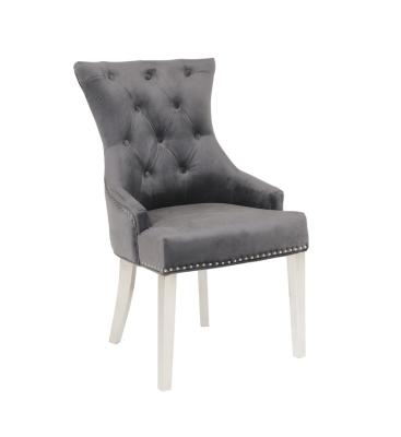 China (Other) Adjustable Modern Brushed Velvet Dining Chairs Upholstered Side Chairs With Stainless Steel Leg for sale