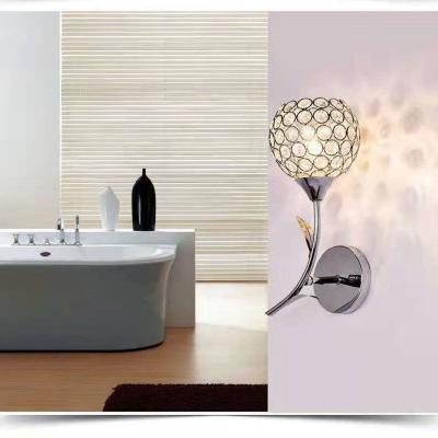 China Living Room Modern Minimalist Crystal Aisle Dining Room Wall Lamp Bedroom Bedside Decorative Wall Lamp for sale