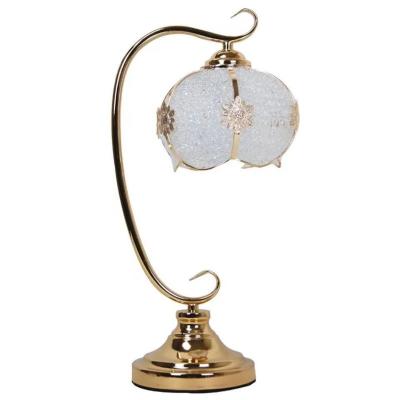 China Factory direct sales fashion bedroom bedside living room modern creative European study lamp glass desk lamp wholesale for sale