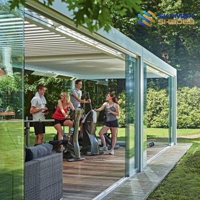 China Customized Modern Aluminum Pergola Canopy Easily Assembled Waterproof Motorized Outdoor Canopy for sale