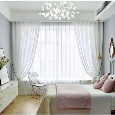 China Blackout Geometric High Quality Ready Made Fancy Tulle Sheer Embroidery Embroidered Curtains For Living Room for sale