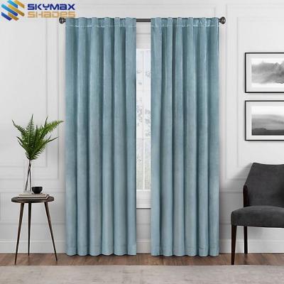 China Blackout Promotion Teal The Living Room Sound Shower Hooks Liner Windows Curtains And Set Rings Absorbing Curtains for sale