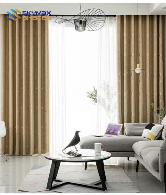 China Custom Blackout Polyester Ready Made Curtain Living Room Finished Curtain Drapes Bedroom Window Panel for sale