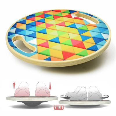 China 2in1 wooden body shimmy balance board with twist disc for sale