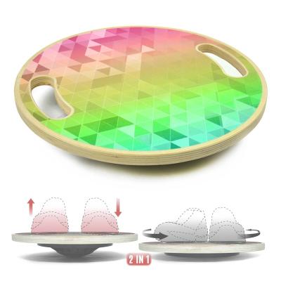 China 2in1 wooden body shimmy balance board with twist disc for sale