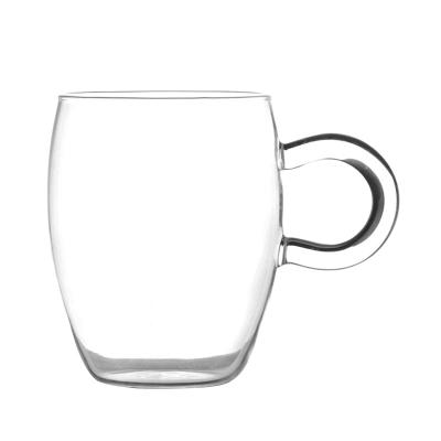 China 360ml Minimalist Double Wall Glass Coffee Cup Double Wall Glass Water for sale