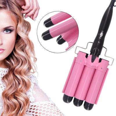 China Any Professional Hair Curling Iron 25mm Ceramic Triple Barrel Hair Curler Irons Hair Wave Waver Styling Tools Hair Styler Wand for sale