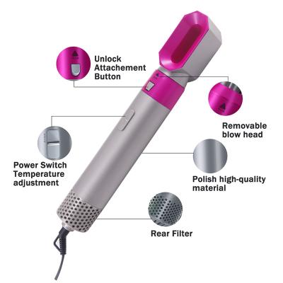 China Nondisposable Electric Hair Dryer Blow Out Negative Ions Blow Dryer Comb 5 In 1 Hair Styler Blow Dryer Hair Fan Blow Out Salon Dryers Curling Iron for sale