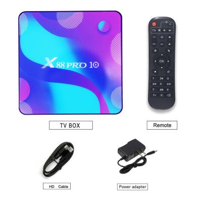 China Smart TV BOX Android 11 X88 PRO10 Smart Technology 4k 3D TV Receiver Media Player HDR+Set-top Box Wifi 16G 32G 64G 128G for sale