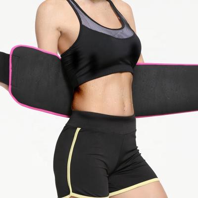 China Polyester & Weight Loss Adjustable Nylon Stomach Wrap Sweat Belt Workout Neoprene Support Waist Trainer Slimming Waist Trimmer Belt for sale