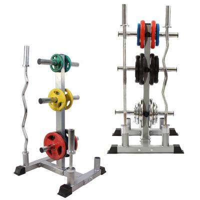 China Professional Vertical Logo Weight Lifting Barbell Bar Gym Storage Weight Commercial Custom Bumper Plate Rack Fitness Stand for sale