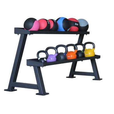 China Durable Hot Selling Kettlebell Storage Double Decker Kettlebell Rack for sale