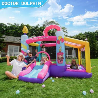 China Multifunctional Bounce House High Quality Doctor Dolphin Inflatable Bouncer Jumping Castle House With Slide For Sale for sale