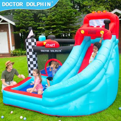 China Modern Doctor Dolphin Top Quality Children Air Slide Bounce Inflatable House Small Jumping Bouncing Castle for sale