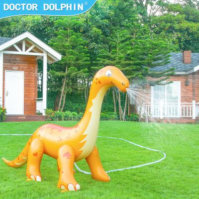 China Ourdoor Doctor Dolphin Huge Inflatable Dinosaur Sprinkler Premium Thick Eco-friendly PVC Sprays Water Toys for sale