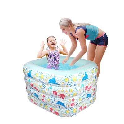 China Large Size Inflatable Artificial Inflatable Outdoor Ground Swimming Pool Equipment Doctor Dolphin Portable Swimming Pool for sale