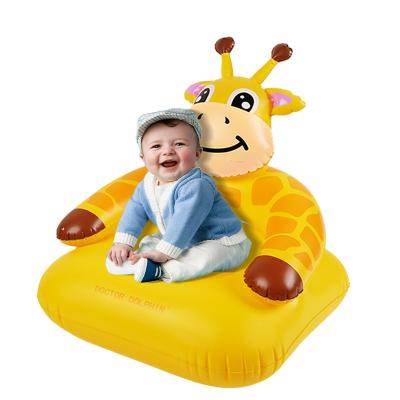 China Doctor Dolphin Cheap PVC Foldable Outdoor Baby Giraffe Air Sofa Inflatable Chair Transparent Air Cushion Lazy Sofa for sale