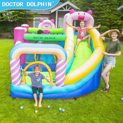 China New Design Modern Inflatable Slide Bouncer Kids Bounce House Kids Doctor Dolphin Bouncy Castle for sale