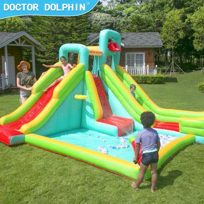 China Multifunctional Doctor Dolphin Kids Play Bouncy Castle Bouncer Inflatable Slide Jumping Castle for sale