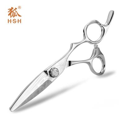 China Damascus Pattern Antique Barber Scissors Sliding Cutting Customized Logo for sale